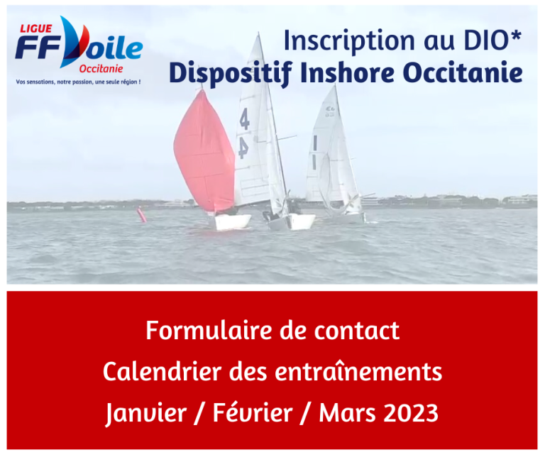 Dispositif Inshore Occitanie - calendrier des entraînements 2023