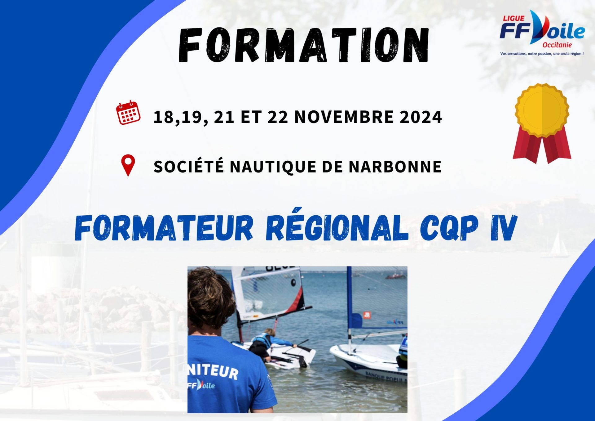 You are currently viewing Prochaine formation pour acquérir ou conserver la qualification de formateur régional CQP Initiateur Voile